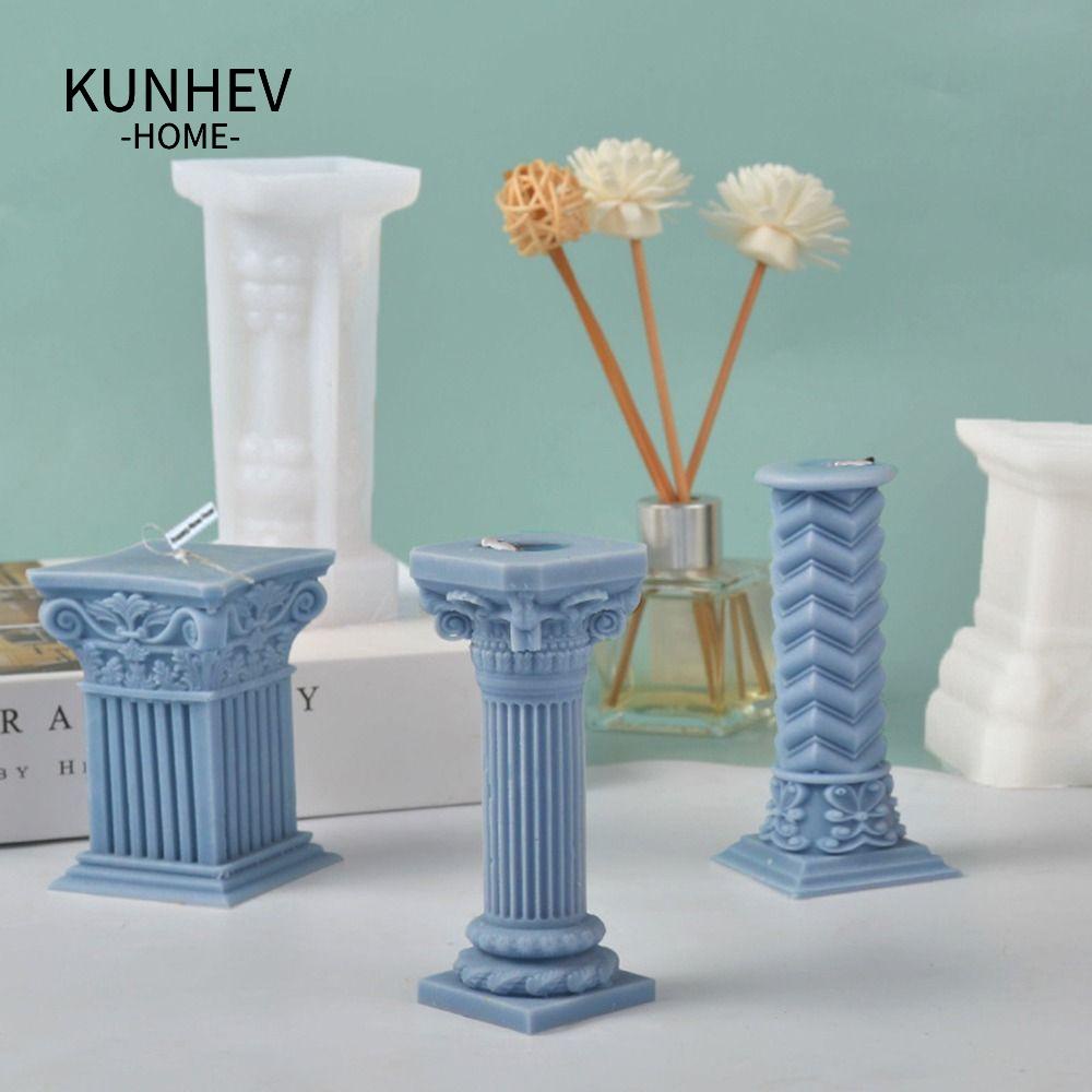 KUNHEV Khuôn Silicone Làm Đất Sét Thủ Công Hình Cột