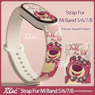 Dây đeo cho xiaomi band 8 vòng đeo tay dây đeo correa cho xiao miband 7 dây đeo trong suốt mờ miband silica gel dây đeo cho miband 5/6/7/8