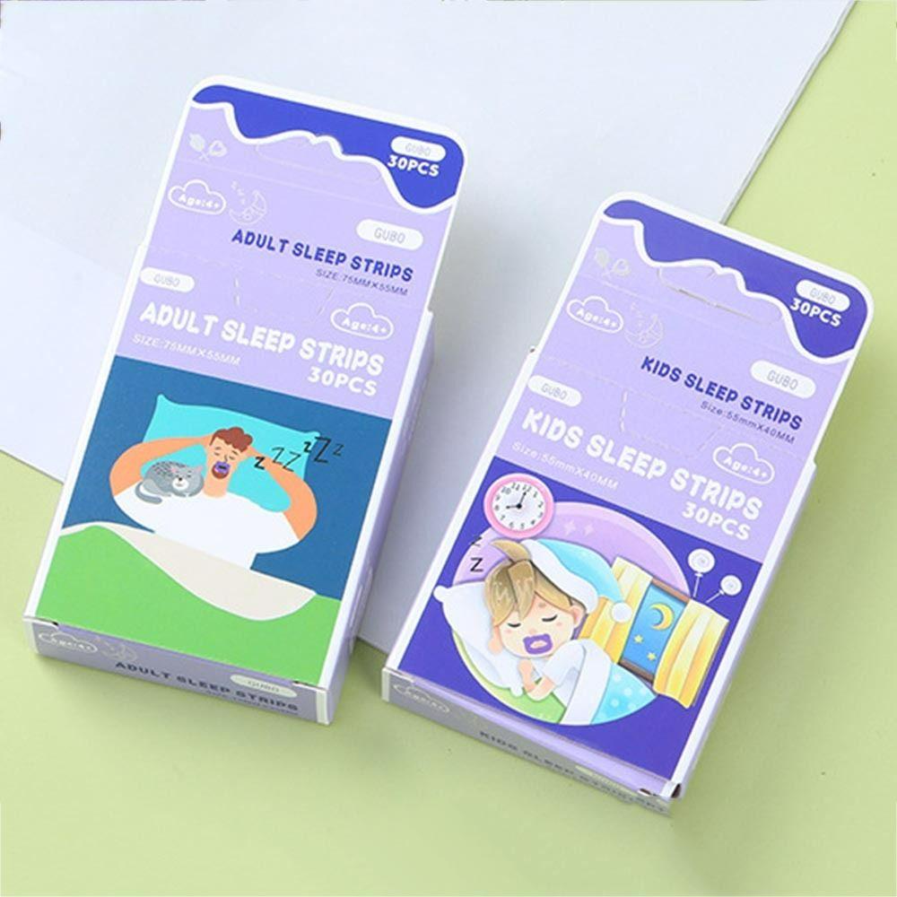Banana1 30 cái băng ngậm miệng, chăm sóc sức khỏe ngừng ngáy miệng miếng dán thở, thân thiện với da vải không dệt hỗ trợ giấc ngủ miệng dễ dàng ngủ băng cậu bé