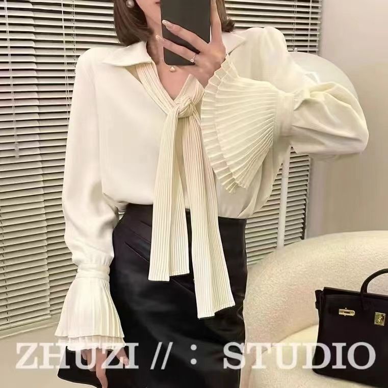 Áo Sơ Mi Tay Dài / Áo Sơ Mi Mùa Thu / Phong Cách Mới / Cá TíNh / Áo Tay Loe