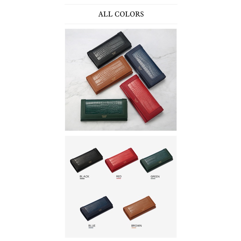 Ví Cầm Tay Đa Năng Họa Tiết Da Cá Sấu Phong Cách Âu Mỹ Cho Nữ