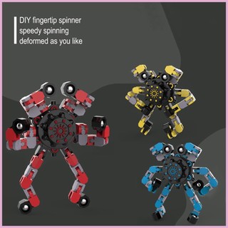Fidgets poppet spinner fingertip gyro portable deformable chain robot toy single finger fast bearings sensory shinvn