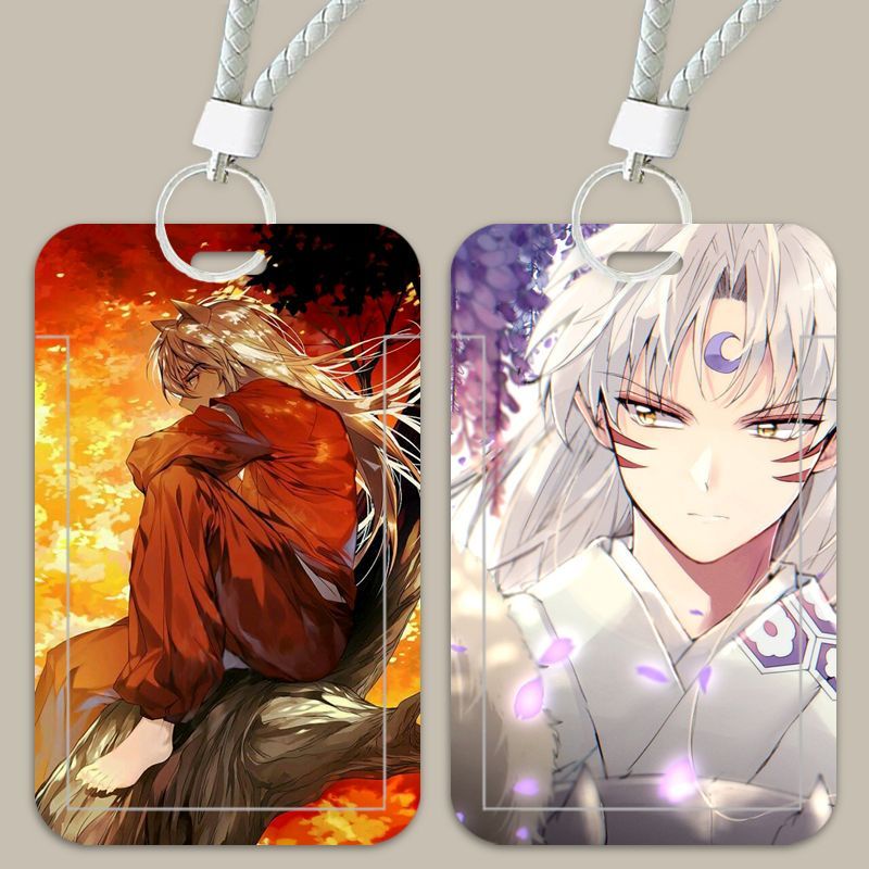 Móc Khóa Dạng Thẻ Học Sinh In Hình Inuyasha Cá Tính