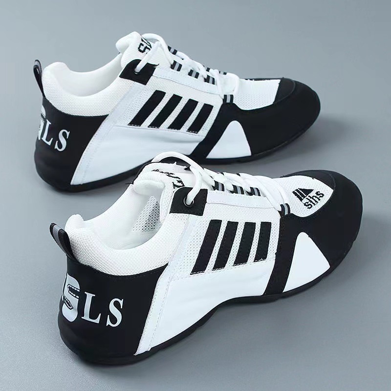 Huấn luyện viên vải thoáng khí chạy giày chạy bộ đôi phẳng giản dị