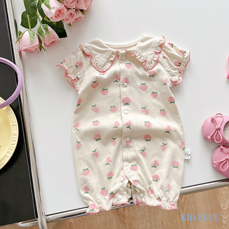 Áo Liền Quần Một Mảnh Mùa Hè Siêu Dễ Thương Cho Bé Gái Sơ Sinh