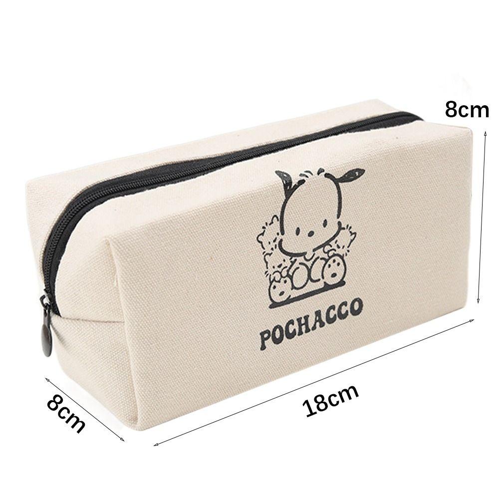 Túi đựng bút UUMIR bằng vải hình dâu tây pochacco có dây kéo dễ thương làm quà tặng cho học sinh