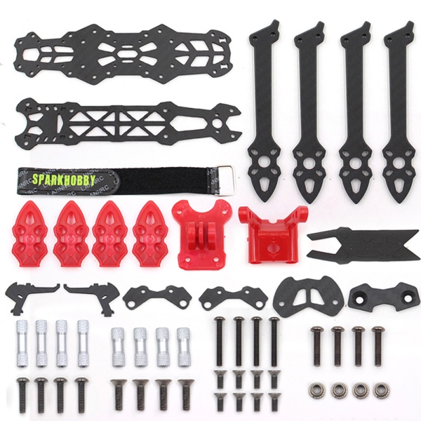 Lin lannrc mark4 khung sợi carbon 5 inch fpv 225mm chiều dài cơ sở 5mm cánh tay tự do khung dài cho rc quadcopter