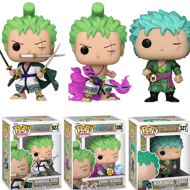 Zoro (enma) funko pop one piece roronoa zoro 923 # 327 # búp bê hình hành động