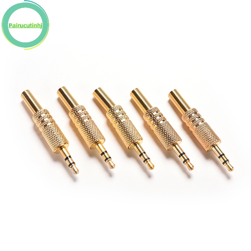 Cặp jack Cắm Âm Thanh 3.5mm 1 / 8 "trs Mạ Vàng vn
