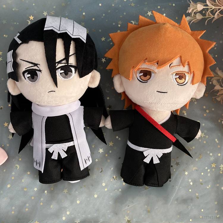 Mới 20 cm anime bleach búp bê sang trọng kurosaki ichigo kuchiki rukia kuchiki byakuya ichimaru gin đồ chơi nhồi bông cậu bé búp bê bông