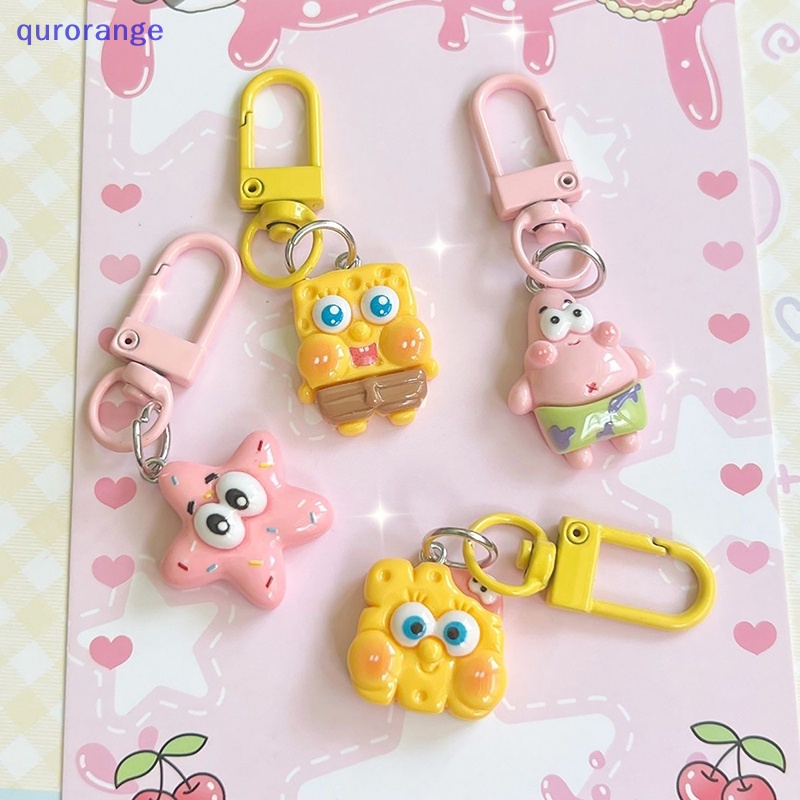 Qurange thế giới dưới nước phim hoạt hình dễ thương móc khóa sao biển spongebob ngôi sao sáng tạo ba lô treo trang trí cho bé gái quà tặng interesg ror
