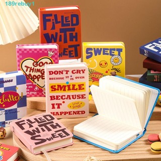 Rebuy1 pocket notepad, dày lên memo diary planner a7 mini notebook, 96 tờ viết ins style scrapbooking văn phòng phẩm