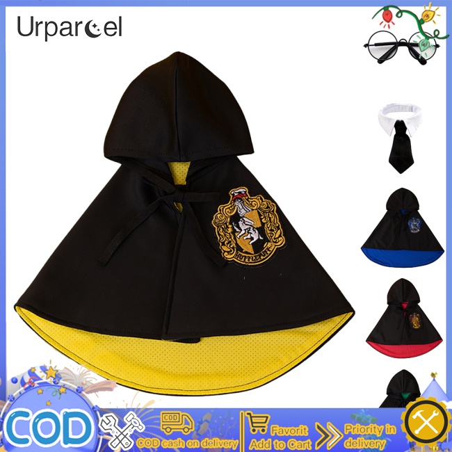 Urparcel vật nuôi cosplay áo choàng kính buộc áo choàng ma thuật khăn choàng mùa xuân mùa thu quần áo vật nuôi đồ dùng cho chó mèo