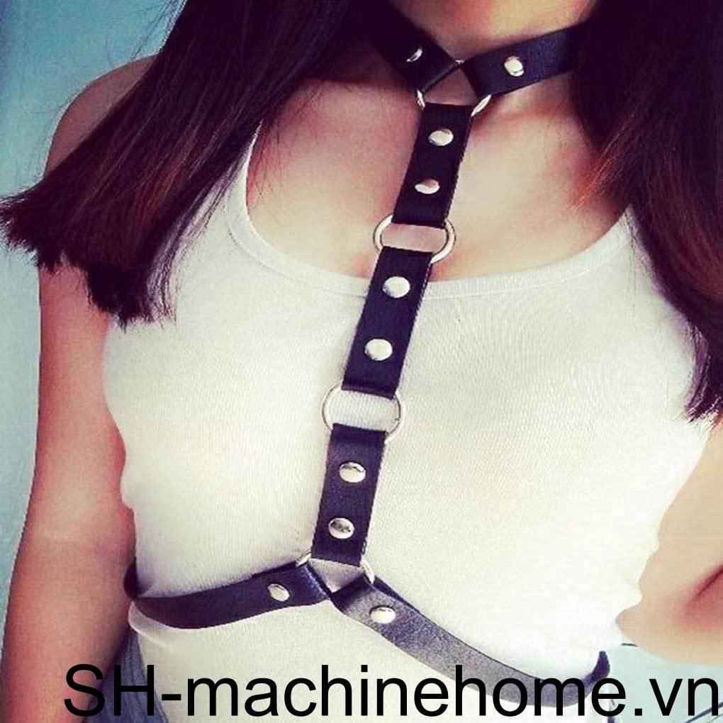 Da pu body suspender màu rắn trang trí có thể điều chỉnh sexy cosplay khách sạn bar tiệc đêm khai thác cổ áo