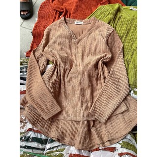 Set đồ bộ đùi lửng tay dài (Gugumi đồ bộ nữ, đồ ngủ nữ)