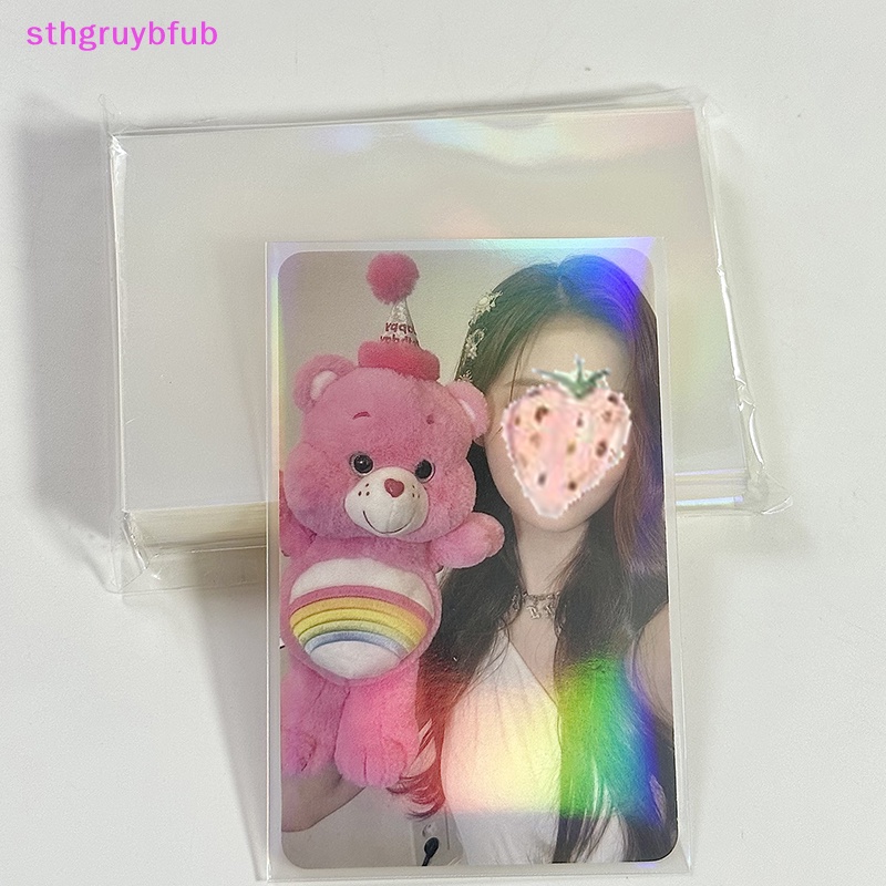 Sthb 50 cái / gói glittery love heart laser kpop idol photocard card sleeves photo cards túi lưu trữ bảo vệ vn