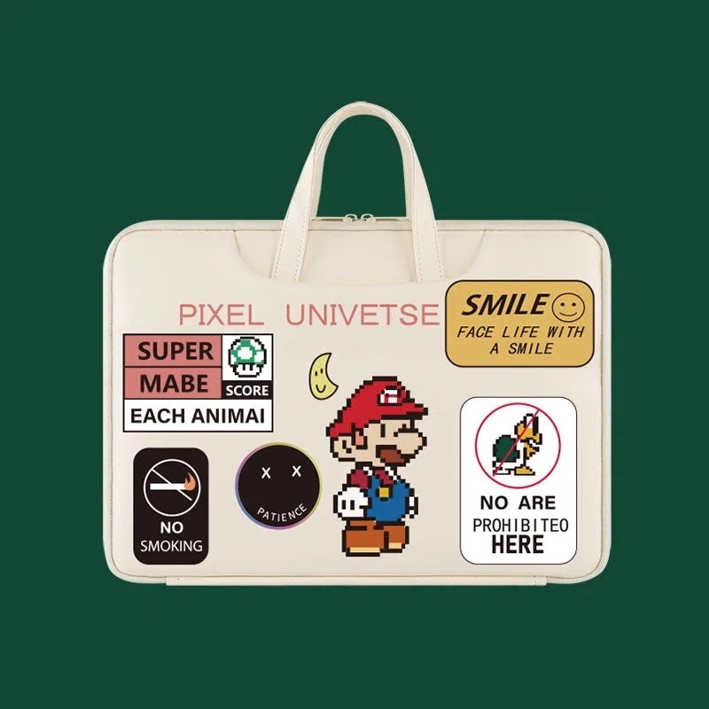 Túi laptop hoạt hình dễ thương chất liệu pu chống nước chống va đập thích hợp cho 13,3/14,1/15,6 inch