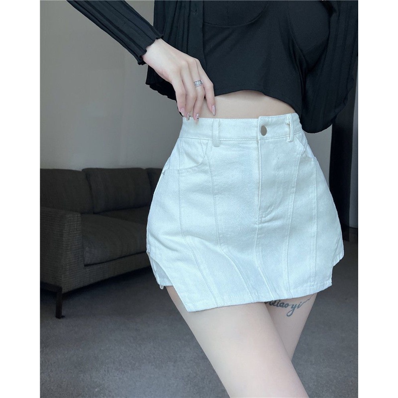 Chân Váy denim Chữ a Lưng Cao Thời Trang