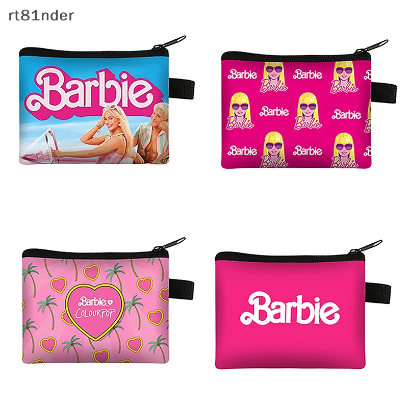 Rt thời trang kawaii barbie ví tiền xu anime trẻ em di động mini dây kéo ví hoạt hình túi lưu trữ túi quà tặng đồ chơi n