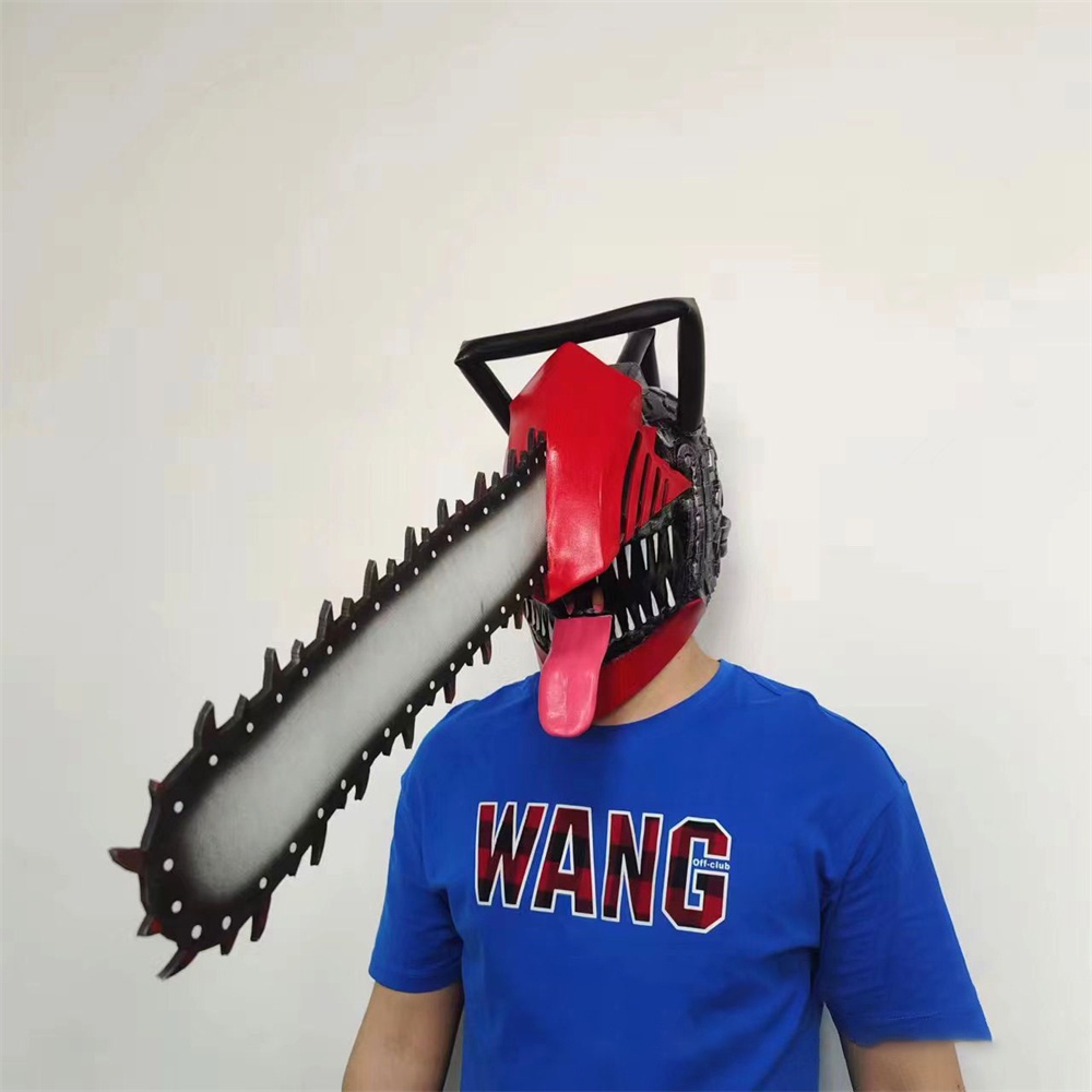 【lasonas】 2023 Chainsaw Man Cosplay Mũ bảo hiểm Mặt nạ Denji Chainsawman Devil Mũ cao su Nhân vật Anime Trang phục Đạo cụ Mô hình Quà tặng Halloween