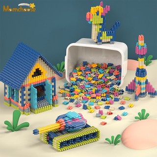 Momchoose new second-generation bullet building blocks morandi color bullet particle building blocks đồ chơi xếp hình cho trẻ em