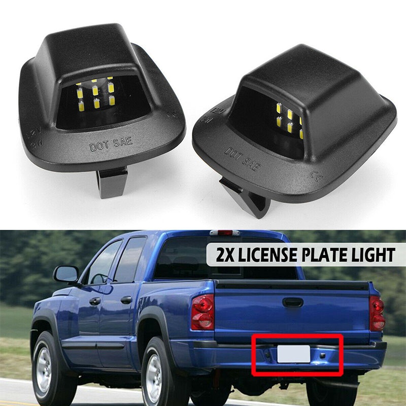 Đèn biển số xe 2 cái 6000k led cho mitsubishi raider dodge dakota