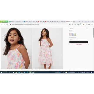 Đầm maxi hoa h&m