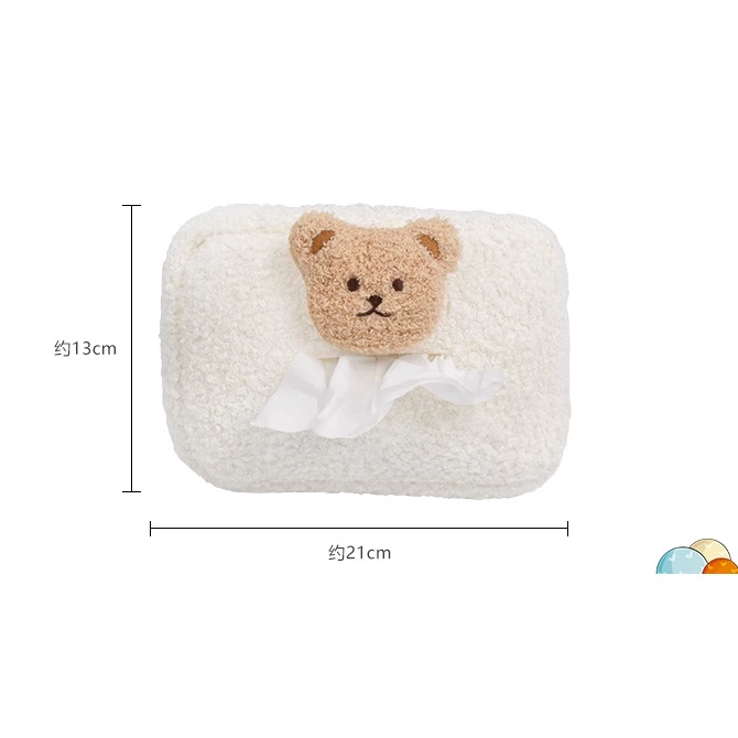 Hộp Đựng Khăn Giấy Đa Năng Họa Tiết Hoạt Hình Gắn Tấm Che Nắng Xe Hơi