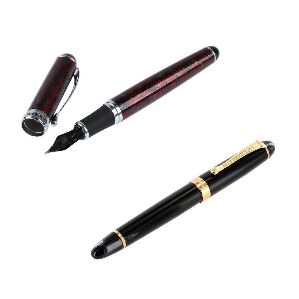 Bút Máy Jinhao X750 Ngòi Vừa 450 Màu Đen Với Ngòi Rộng Màu Vàng Kim