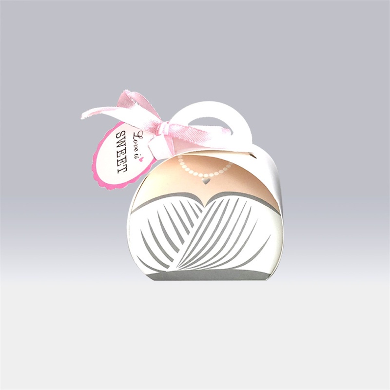 Bộ 50 Hộp Kẹo Cưới Kích Thước 6.5X6.5X 8cm Hình Cô Dâu Chú Rể