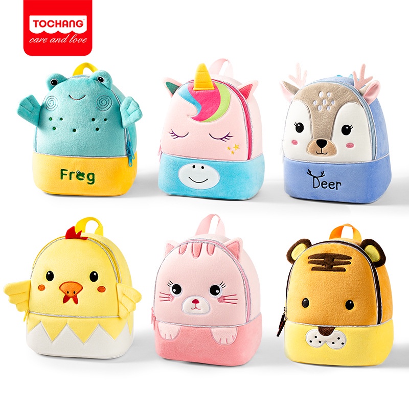 Balo Đi Học Bằng Vải Bông Siêu Nhẹ Hình Kỳ Lân Dễ Thương Dành Cho Trẻ Nhỏ Mẫu Giáo