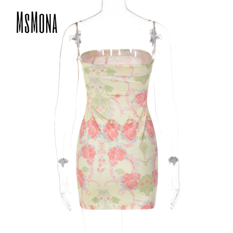 Đầm Hoa Không Tay Hở Vai Thời Trang 2023 Dành Cho Nữ