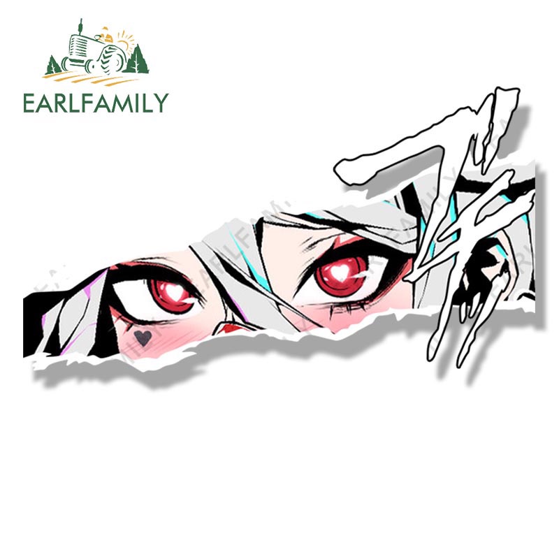 Earlamily Đề Can Dán Trang Trí Xe Hơi In Chữ Modeus From Helltaker Peeker Hoạt Hình Waifu Fanart JDM Peek