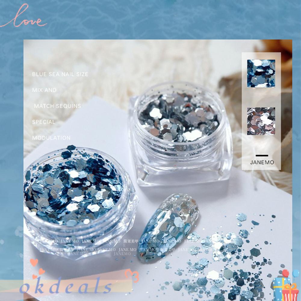 Hộp Sequin Lấp Lánh Dùng Trang Trí Móng Nghệ Thuật DIY