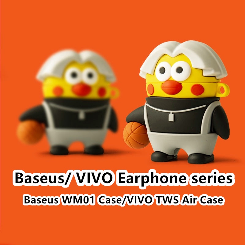 Vỏ Bảo Vệ Hộp Sạc Tai Nghe Baseus WM01 / VIVO TWS Air Hình Gà Hoạt Hình Dễ Thương
