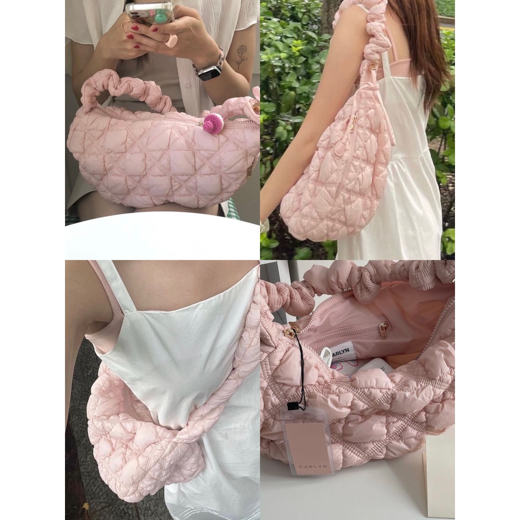 Túi Xách Nylon Xếp Ly Sức Chứa Lớn Phong Cách Hàn Quốc Kiểu Mới 2023