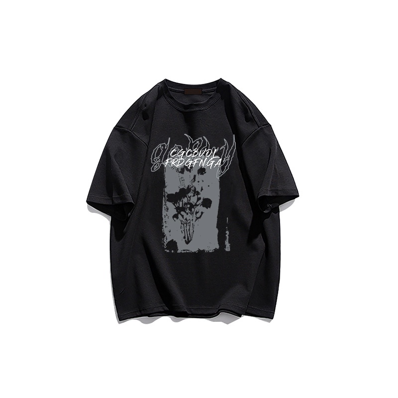 SUXI Áo Thun Tay Ngắn Cổ Thuyền Dáng Rộng In Họa Tiết Thời Trang Mùa Xuân