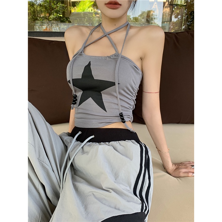 Áo Tank Top Hoạ Tiết Ngôi Sao Phong Cách Vintage