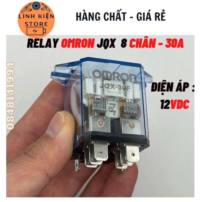 Relay OMRON JQX 12-24-220V 8 chân 30A