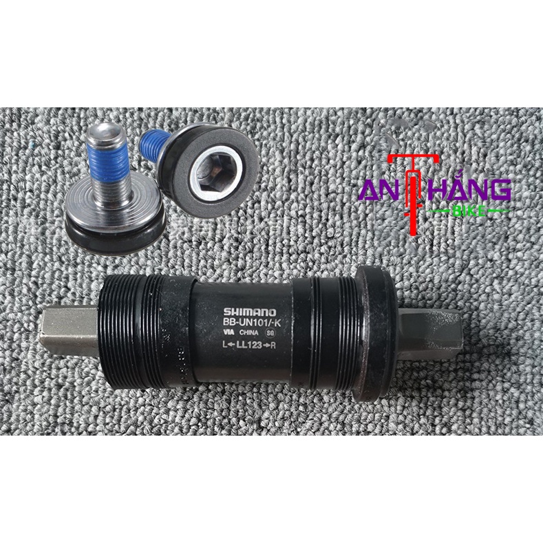 Trục giữa bạc đạn cốt vuông Shimano BB-UN101 dài 123mm siêu bền