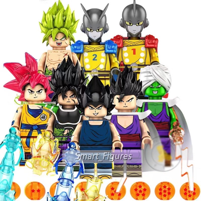 Đồ Chơi Lắp Ráp Hình Dragon Ball Monkey King Vegeta Broly Black Goku Beerus