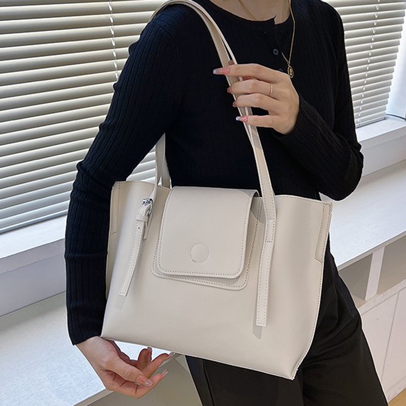 Túi tote Đeo Vai Bằng Da Mềm Phong Cách Hàn Quốc Có Thể Điều Chỉnh