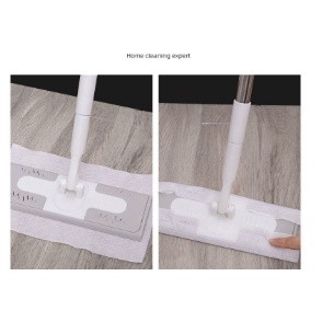Static dust-removal paper mop household multi-function flat mop hand wash-free rotating wet and dry disposable lazy lau / wet wiper sheet floor wet tissue cleaning wipes