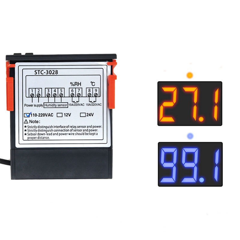 Nhiệt Kế Kỹ Thuật Số Đo Nhiệt Độ / Độ Ẩm 1-12V