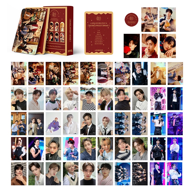 Set 55 Tấm Thẻ Ảnh Lomo Các Thành Viên Nhóm Nhạc Stray Kids