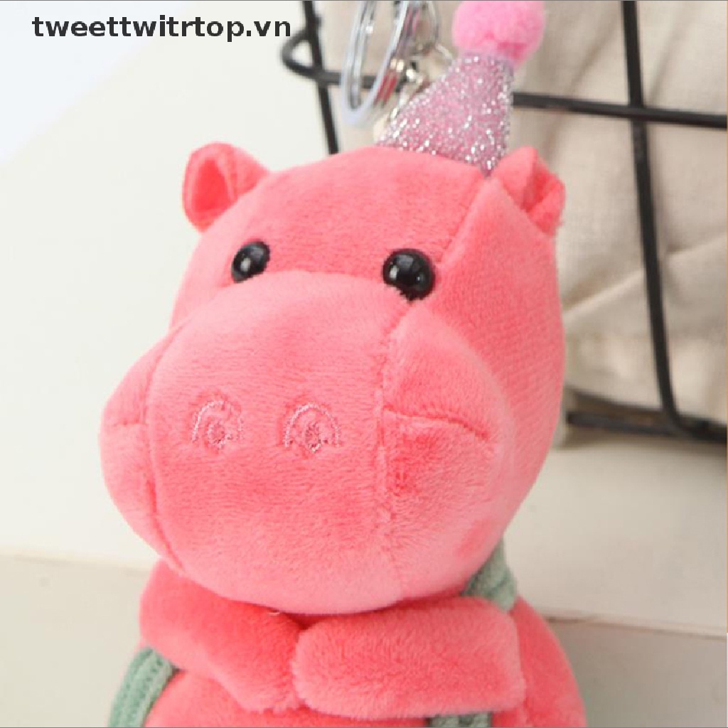 Móc Khóa Hình Hà Mã Nhồi Bông Đáng Yêu