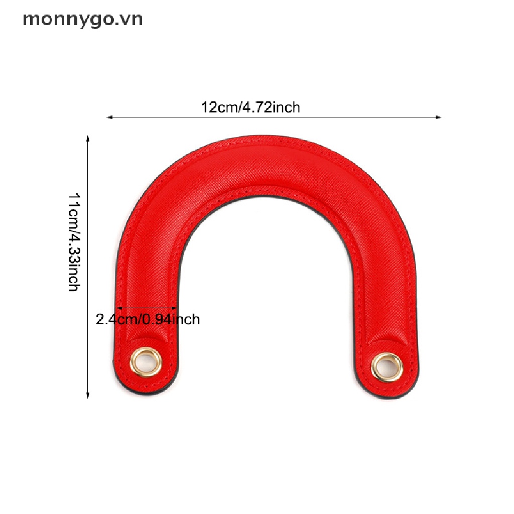 Monnygo Ví Cầm Tay Bằng Da PU Hình Bán Nguyệt Màu Trơn Thay Thế Cho Nữ