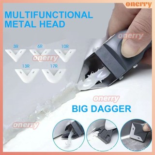 Dụng cụ cạo keo silicon 5 trong 1 dụng cụ cạo nhẵn/keo dán kính xẻng bít góc/dụng cụ may vá làm đẹp cao su hai đầu đa năng onerryvn