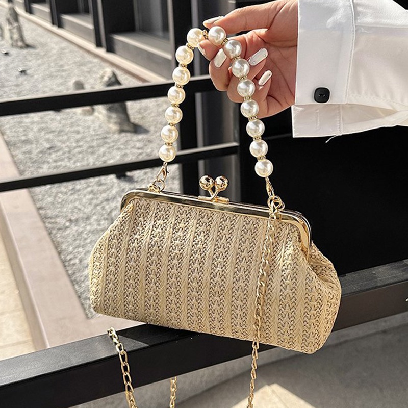 Túi cói Vai Kiểu Ví Tiền Bằng Rơm Thời Trang Sành Điệu Cho Nữ