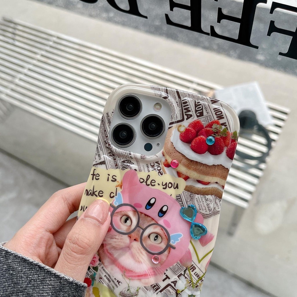 Ốp Điện Thoại TPU Dẻo Trong Suốt Họa Tiết Hoạt Hình Chú Mèo Dễ Thương Chống Sốc / Bụi Bẩn Cho iPhone 14 13 Pro Max 12 11